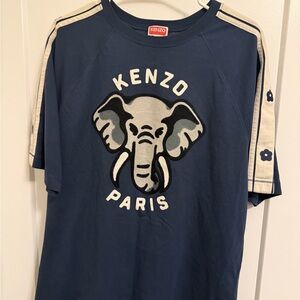Kenzo men’s  Blue Elephant Graphic T-Shirt